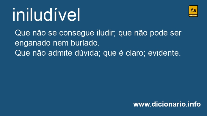 Significado de iniludvel