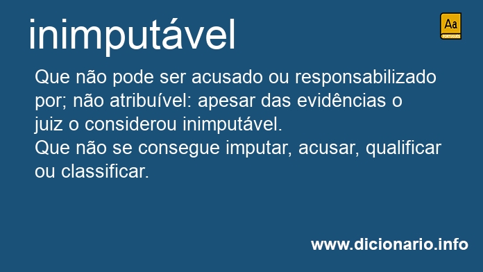 Significado de inimputveis