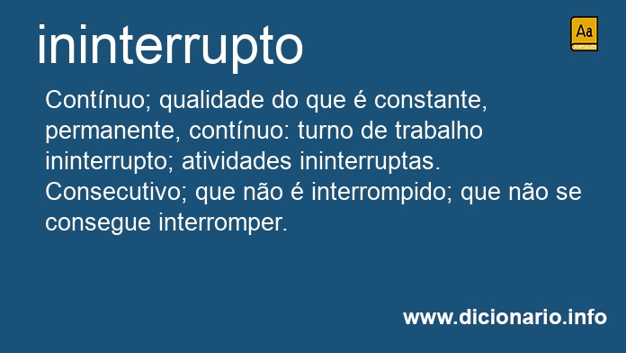 Significado de ininterrupta