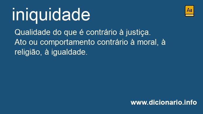 Significado de iniquidade