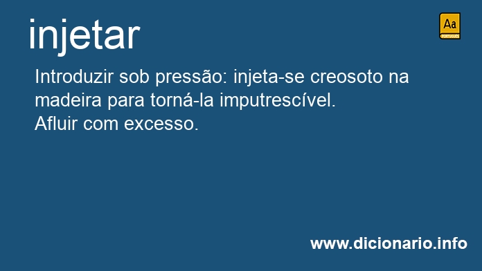 Significado de injetar