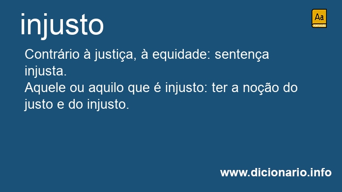 Significado de injusta