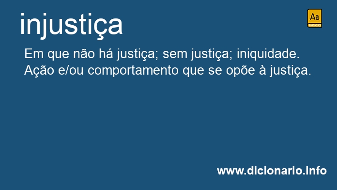 Significado de injustiça