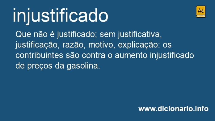 Significado de injustificada