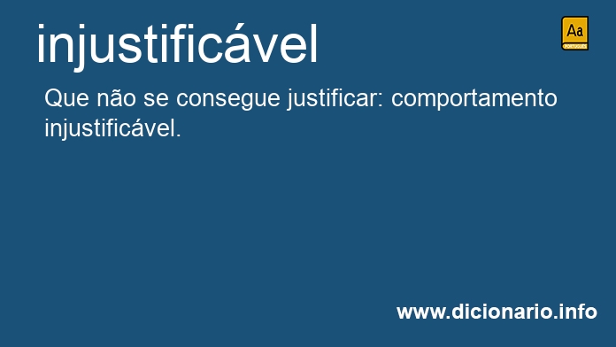 Significado de injustificvel