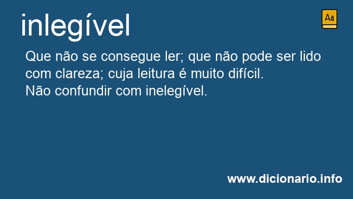 Significado de inlegvel