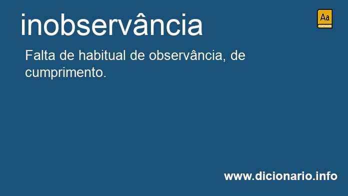 Significado de inobservncia