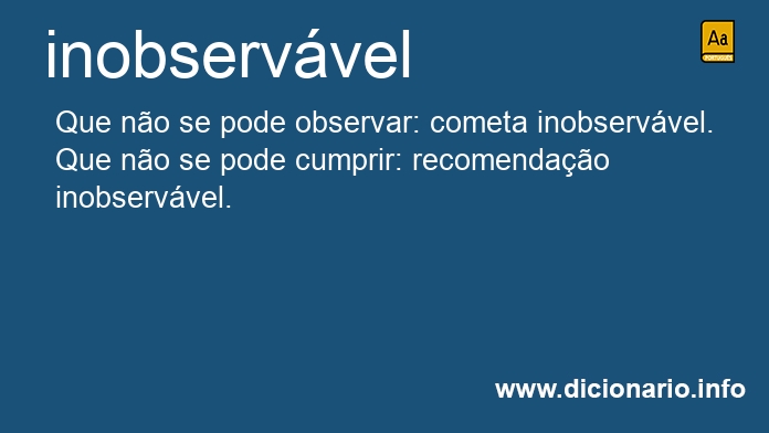 Significado de inobservvel