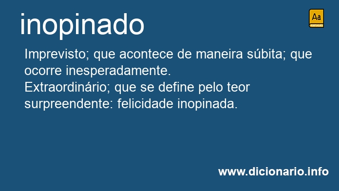 Significado de inopinada