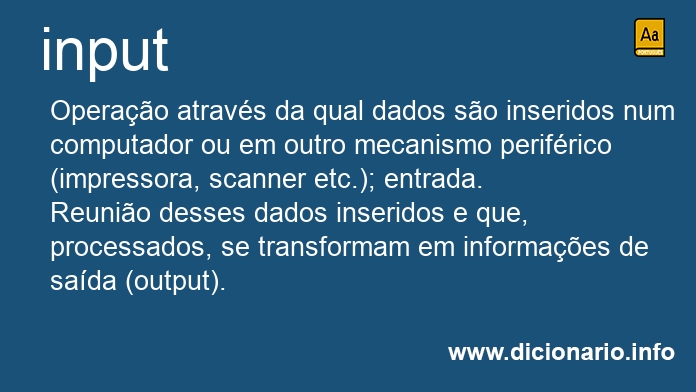 Significado de input