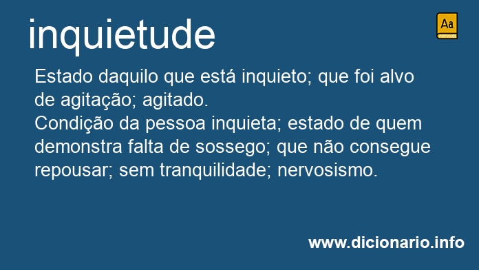 Significado de inquietude