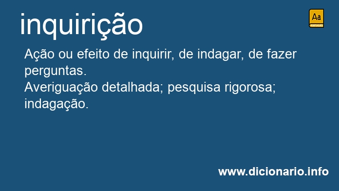 Significado de inquirio