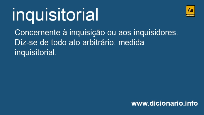 Significado de inquisitorial