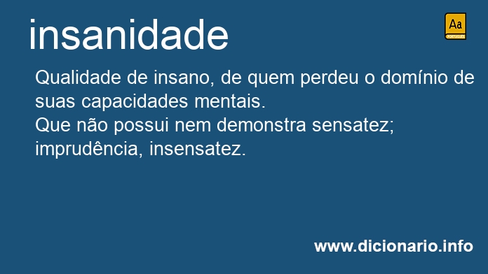 Significado de insanidade