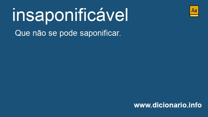 Significado de insaponificvel