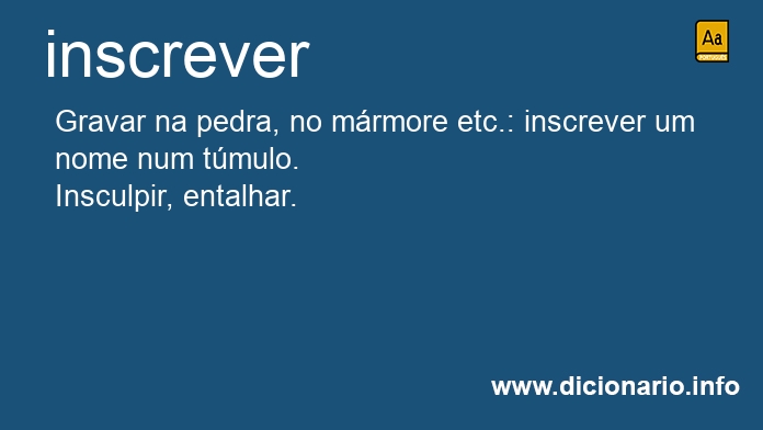 Significado de inscrever