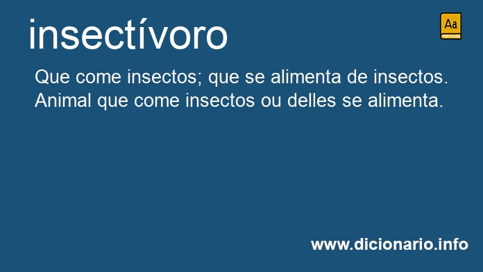 Significado de insectvoro