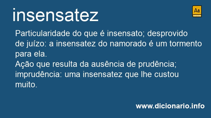 Significado de insensatezes