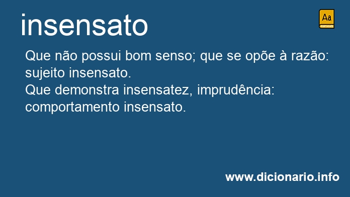 Significado de insensato