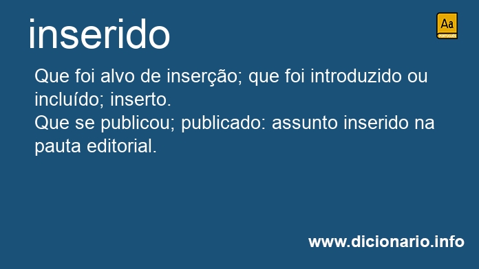 Significado de inserida