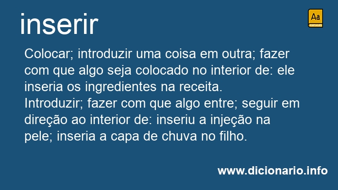 Significado de inserira