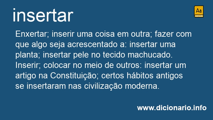 Significado de insertaste