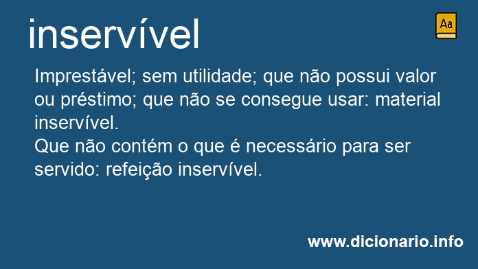 Significado de inservveis