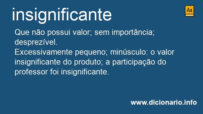 Significado de insignificante