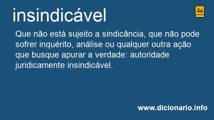 Significado de insindicveis