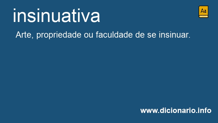 Significado de insinuativa