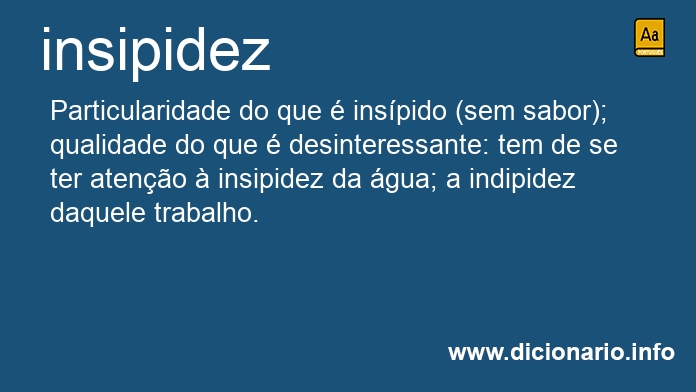 Significado de insipidez