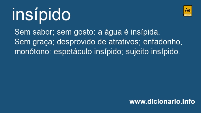 Significado de inspido