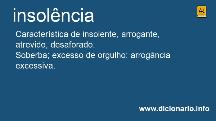 Significado de insolncia