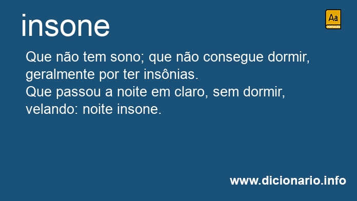 Significado de insone