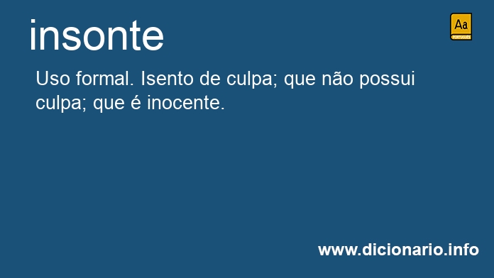 Significado de insonte