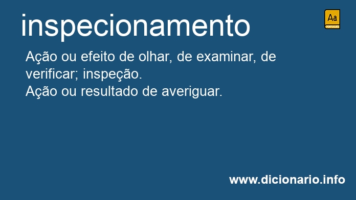 Significado de inspecionamento