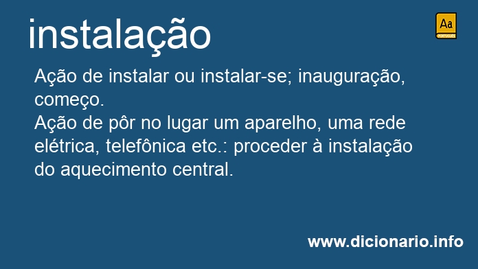 Significado de instalao