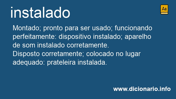 Significado de instalado