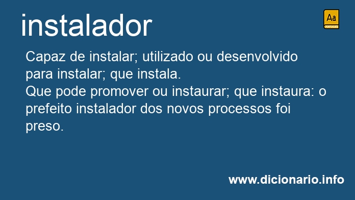 Significado de instalador