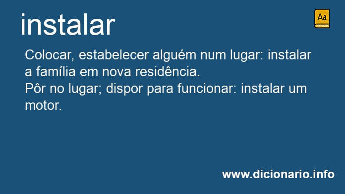 Significado de instalarem