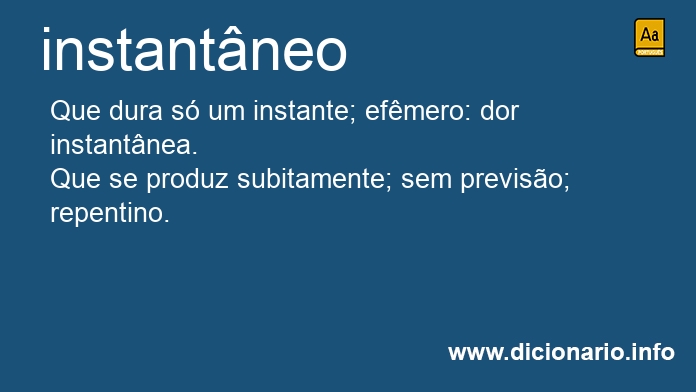 Significado de instantnea