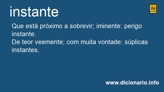 Significado de instantes