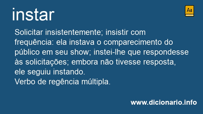 Significado de instar