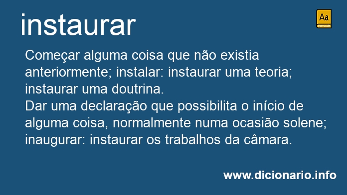 Significado de instaurais