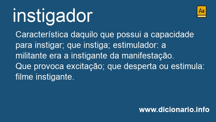 Significado de instigadora