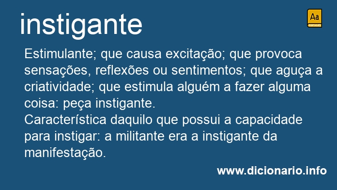 Significado de instigante