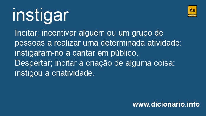 Significado de instigar