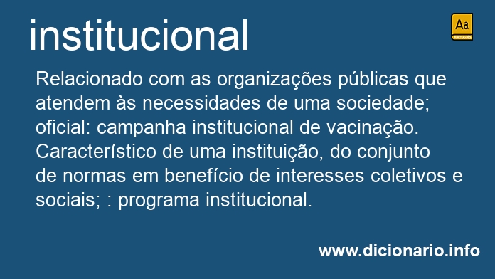 Significado de institucionais