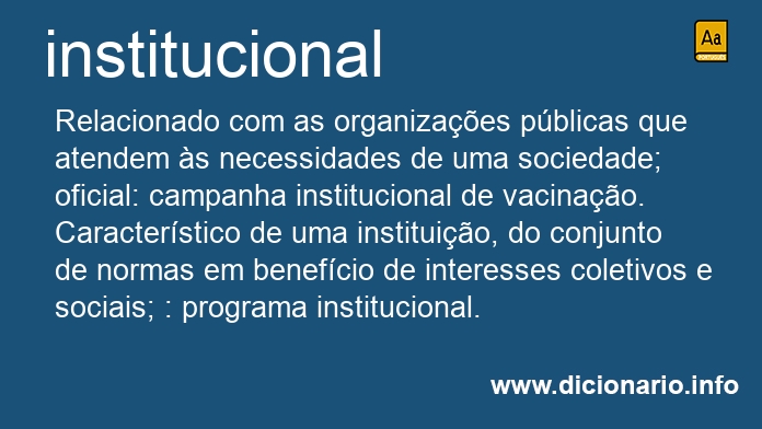 Significado de institucional