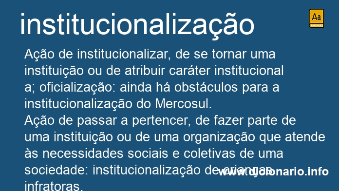 Significado de institucionalizao